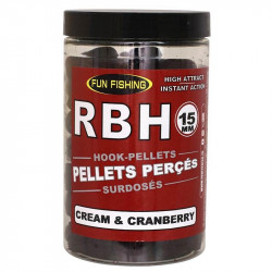 Pellets percés FUN FISHING RBH  230gr mapple cream 15mm