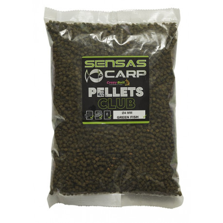 Pellets SENSAS club vert poisson 1kg- 8mm