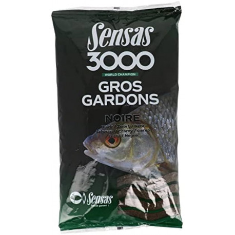Groundbait SENSAS 3000 GROS GARDONS BLACK 1 KG