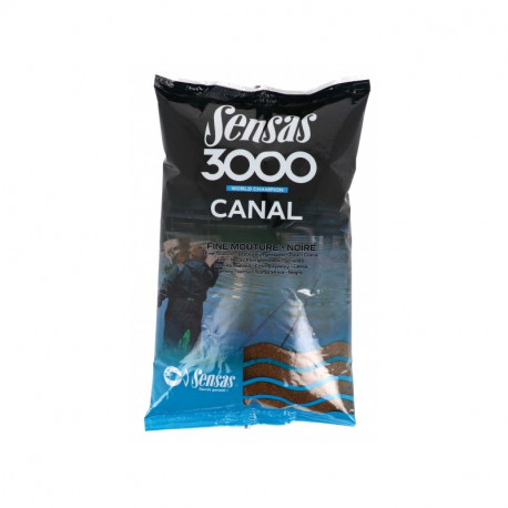 Amorce SENSAS 3000 Canal noire fine mouture 1KG