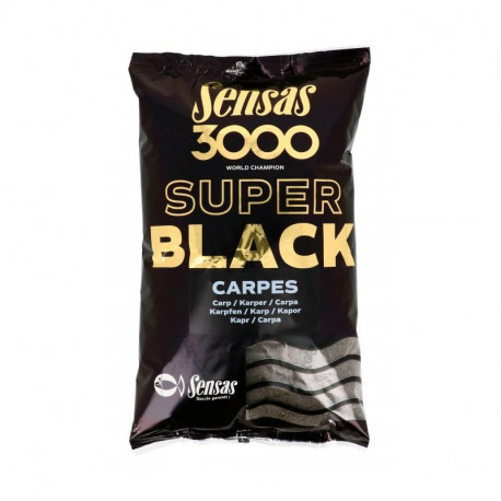 Amorce SENSAS 3000 Super black carpe 1kg