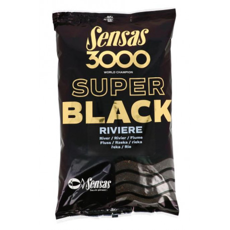 Amorce SENSAS 3000 Super black rivière 1kg