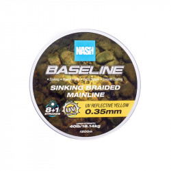 Tresse NASH baseline sinking 0.24mm 25lb 600m jaune