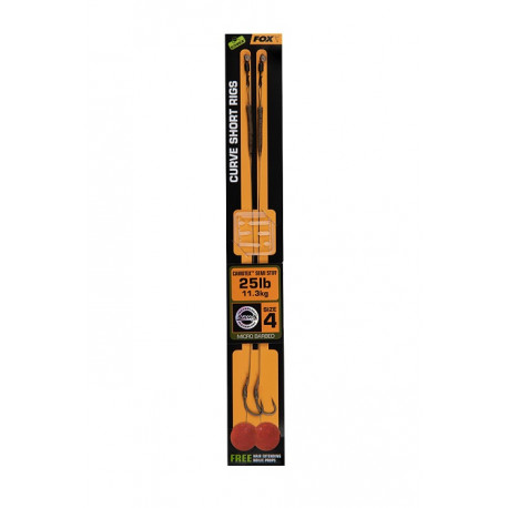 Bas de ligne FOX curve short rigs n°8 20Lbs Camo