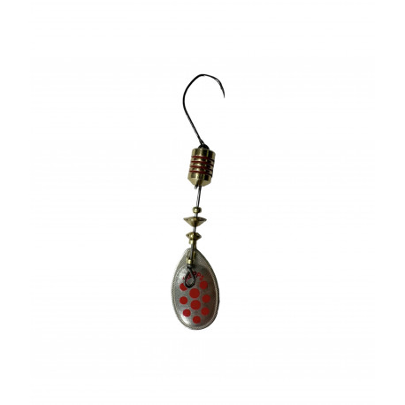 Spoon MEPPS Aglia n°2 Silver Red Dots SIMPLE HAMECON