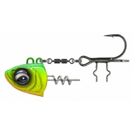 Montage SAVAGE GEAR Monster vertical heads n°1/0 60gr Chartreuse