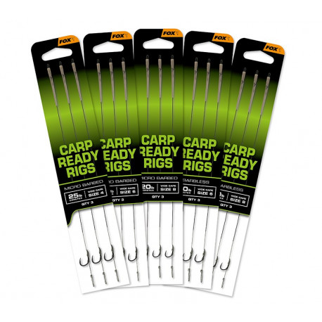 Bas de ligne FOX carp ready rigs wide gape n°8b- 20lb