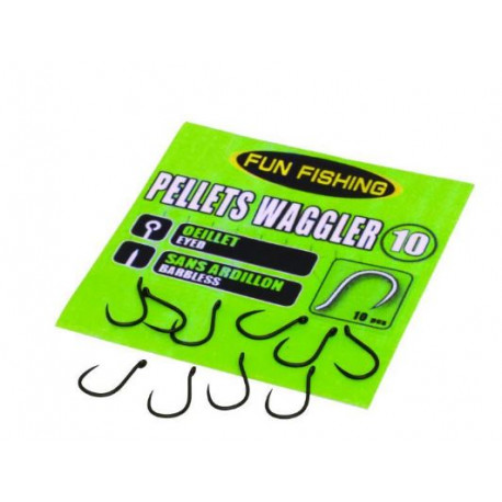 Hameçons FUN FISHING pellets waggler sans ardillons - N°14