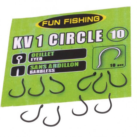 FUN FISHING kv1 barbless hooks - N°12