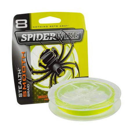 Tresse SPIDERWIRE  Stealth smooth  Jaune 0.23mm 23.6kg 150m
