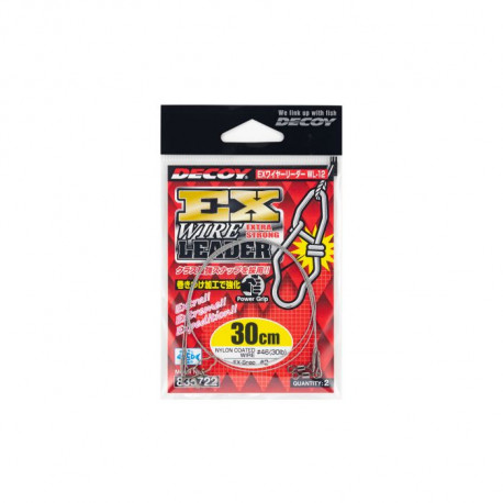 Bas de ligne acier DECOY EX Wire Short Leader 30cm 30lbs