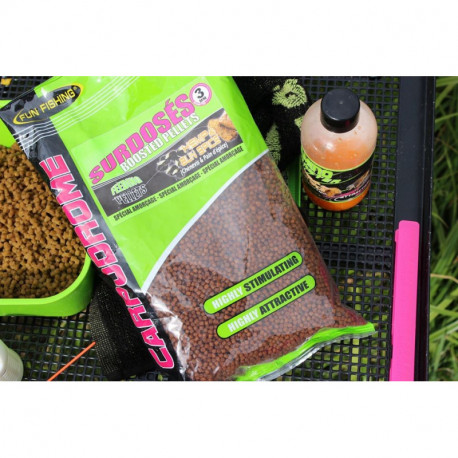 Pellets D'amorçage FUN FISHING Surdosés 4mm - caramel vanille - 700Gr