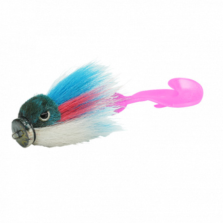 Leurre CWC Miuras mouse MINI 20cm 60gr Blue pink white
