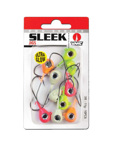 Tête VMC Sleek jig Glow 2/0 10gr