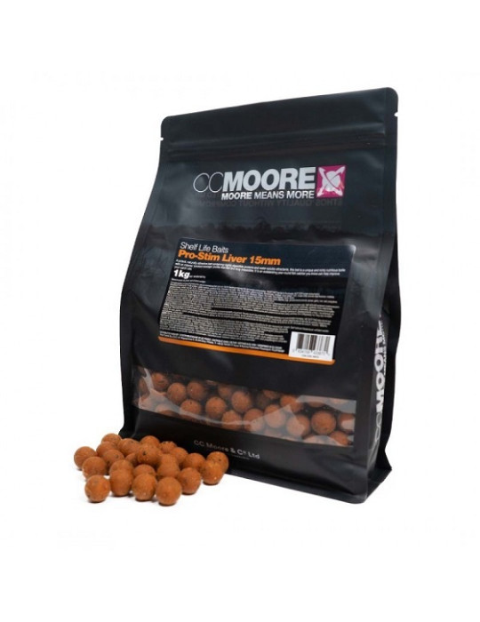 CCMOORE pro stim liver boilies - 10mm - 1 KG