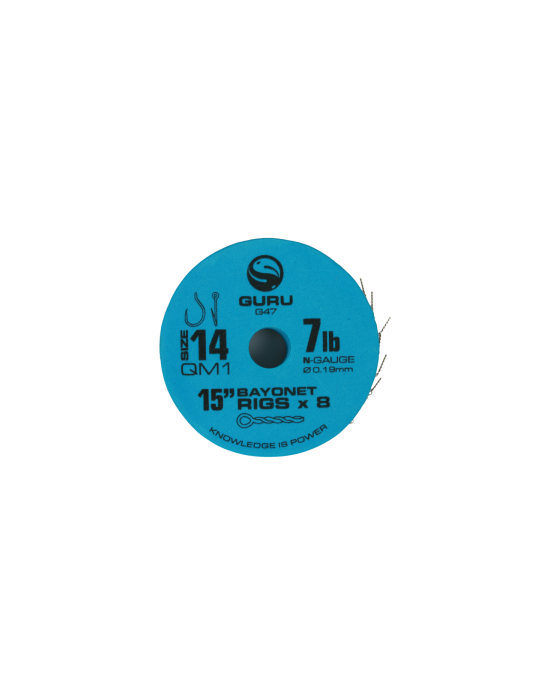 Bas de ligne GURU QM1 Bayonet rigs - 0.19 mm - 38 cm - N°14