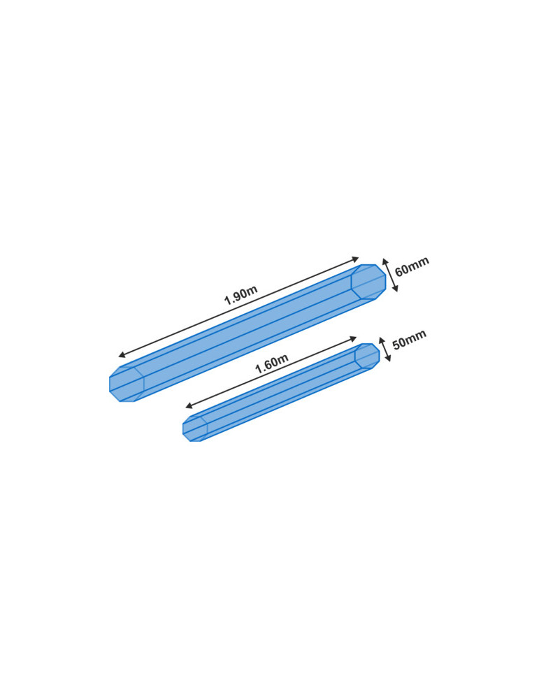 Tube de protection GARBOLINO Anti UV 60mm 1m90