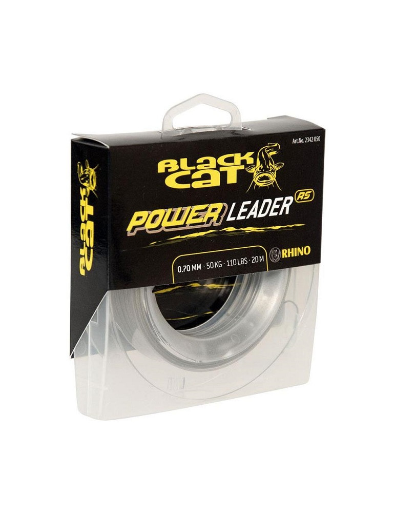 Bas de ligne BLACK CAT power leader 1.2mm 100kg 20m