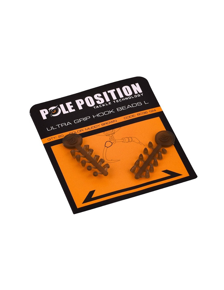 Hook bead POLE POSITION size L - muddy brown