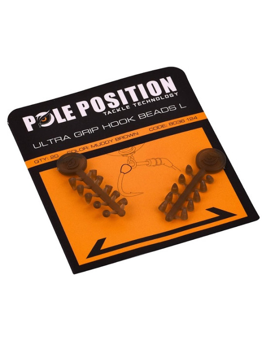 Hook bead POLE POSITION size L - muddy brown