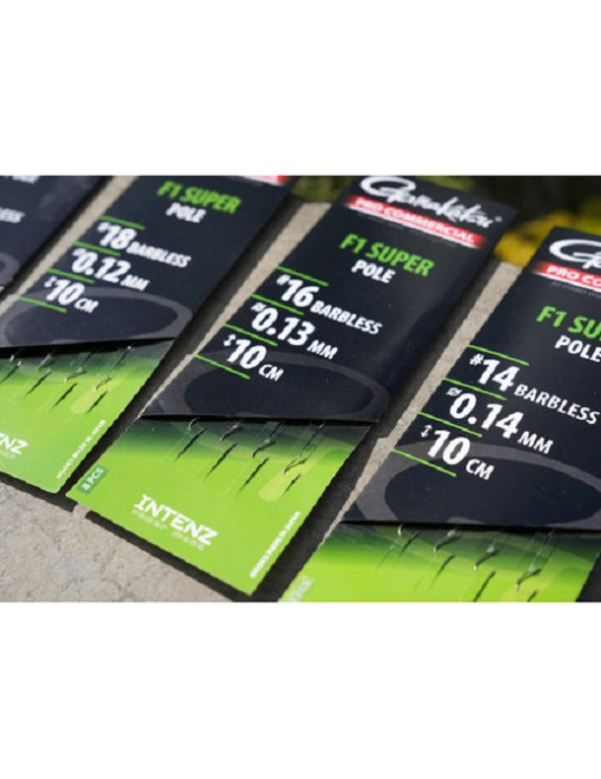 Bas de ligne GAMAKATSU f1 super 15cm hook 14- 0.14mm intenz