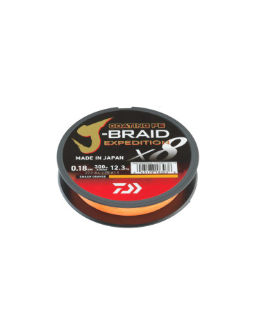 Braid DAIWA J-Braid X8 165yd 27.2lbs Pe 1.5 Smash Otange