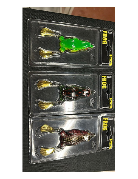 Leurre JIG POWER Frog blade 7cm vert/rouge