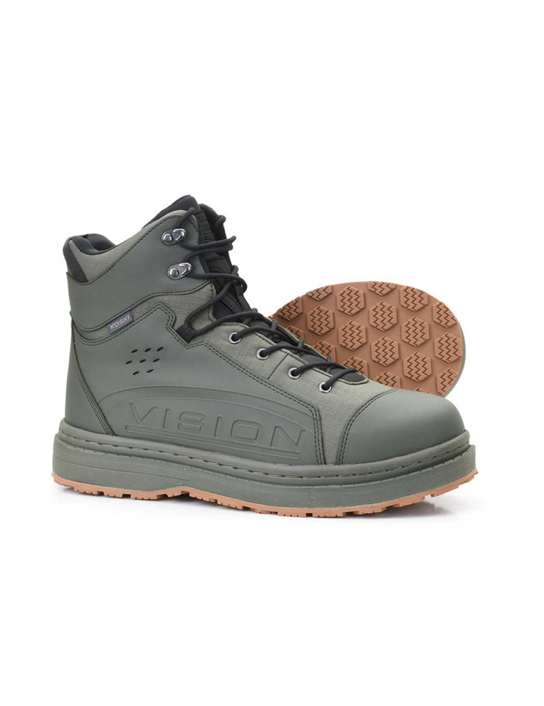 Chaussures VISION Koski Vert 2.0 Semelles Gummi size 11/44