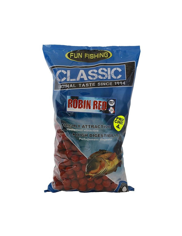 FUN FISHING Classic robin red boilies - 20mm - 4Kg