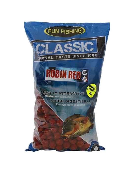 FUN FISHING Classic robin red boilies - 20mm - 4Kg