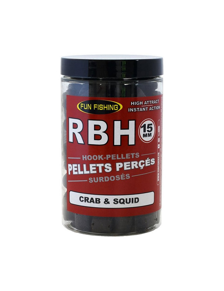 FUN FISHING RBH drilled pellets crab squid 230gr 15mm