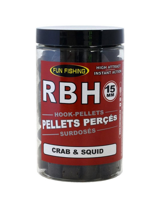 FUN FISHING RBH drilled pellets crab squid 230gr 15mm