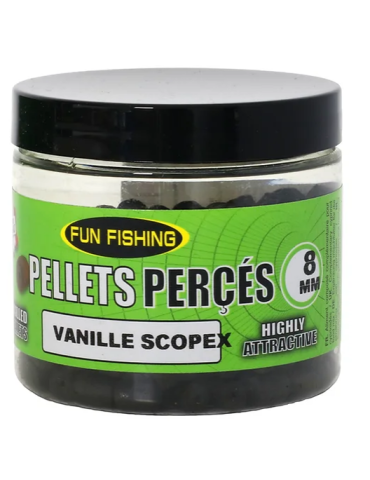 Pellets percés FUN FISHING vanille scopex- 8mm