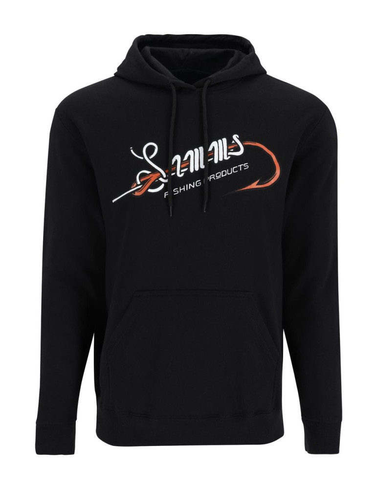 SIMMS Hook and Loop Hoody Black XL