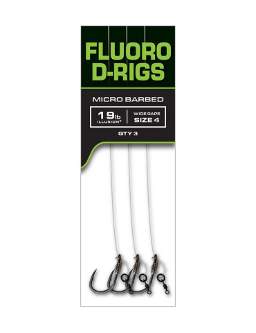 FOX carp ready rigs fluoro d-rigs n°4- 19lbs