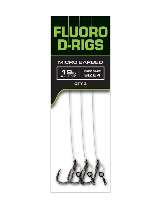 Bas de ligne FOX carp ready rigs fluoro d-rigs n°4- 19lbs