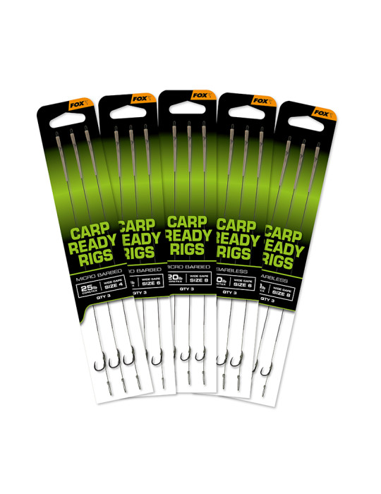 FOX carp ready rigs wide gape n°2- 25lbs