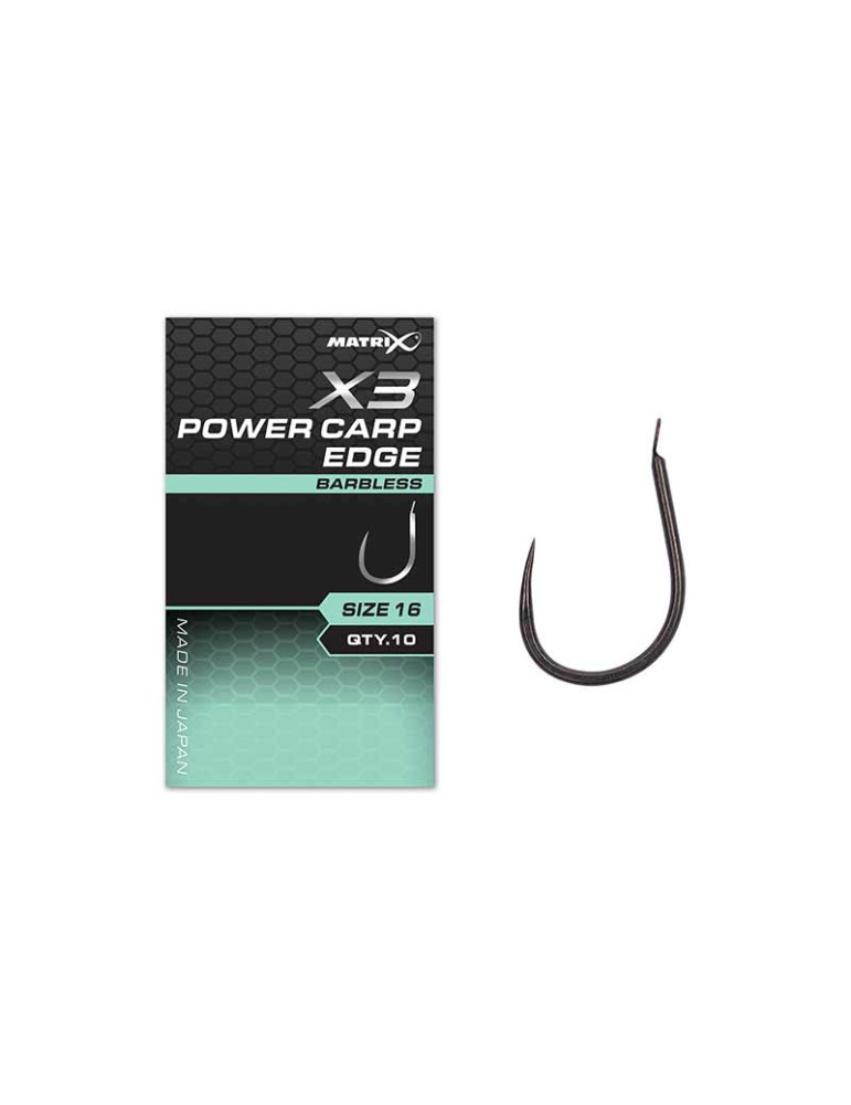 Hooks MATRIX X3 power carp edge barbless- n°14