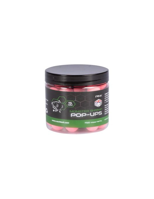 Pop-ups NASH monster shrimp pink 15mm