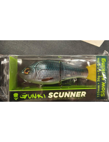 Leurre GUNKI Scunner 135mm s twin natural skin roach