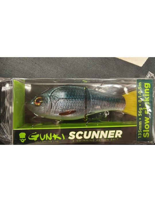 Leurre GUNKI Scunner 135mm s twin natural skin roach