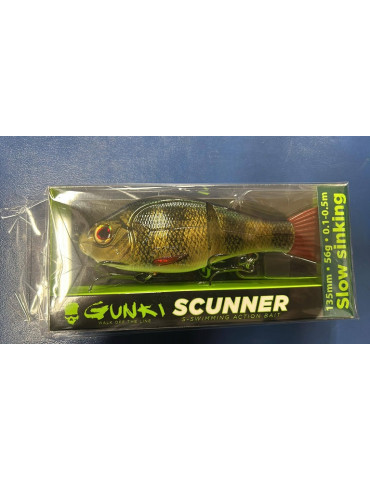 Leurre GUNKI Scunner 135mm s twin natural skin perch