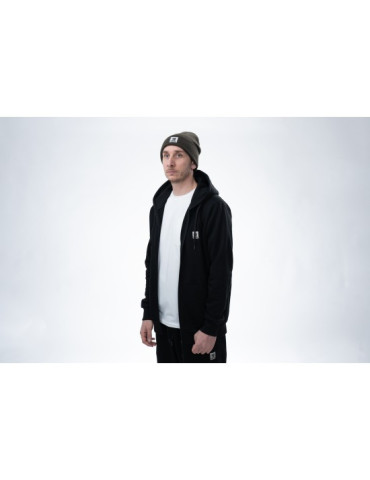 Sweat NASH badge zipped hoodie black- M