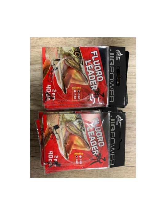 Bas de ligne fluorocarbone JIG POWER 0.90mm 40cm (2 pièces)