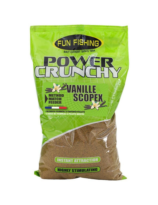 Amorce Power Crunchy FUN FISHING vanille-scopex 2kg