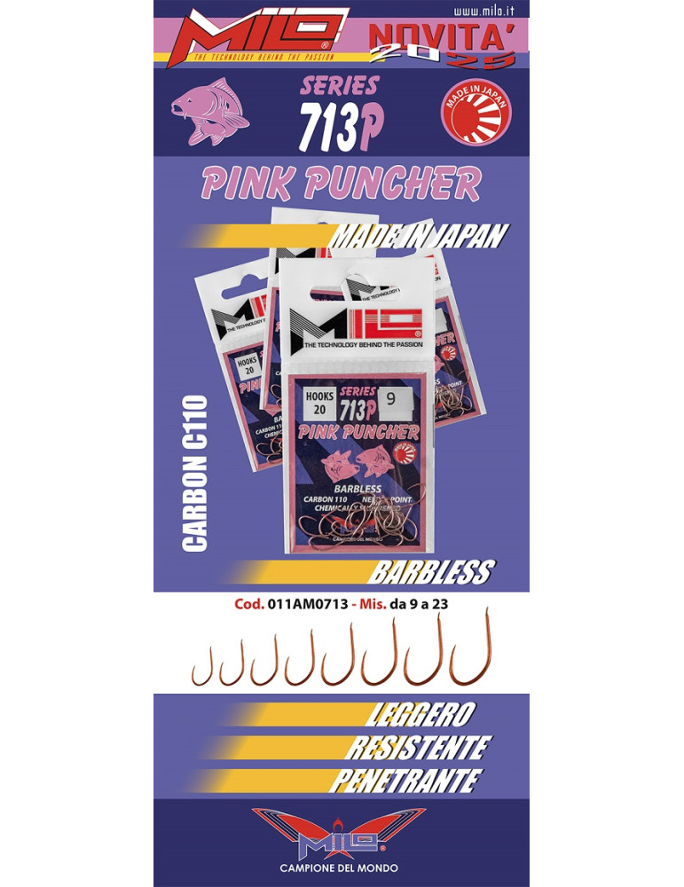 MILO pink puncher 713- n°19 hooks