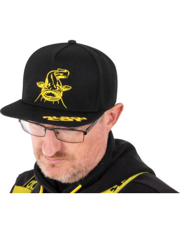 BLACK CAT flat peak cap