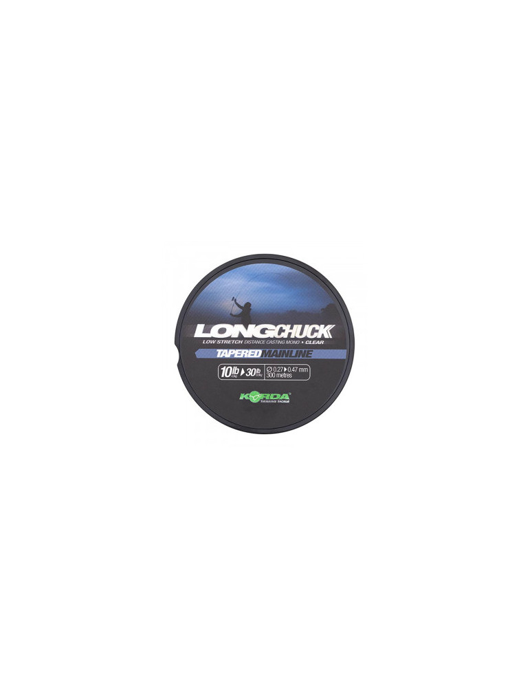 KORDA long chuck tapered mainline clear 0.30-0.47mm- 300mt