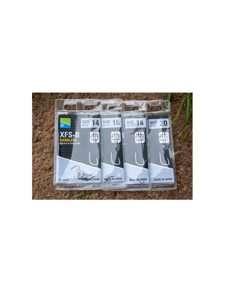 PRESTON XFS-B barbless hooks n°14
