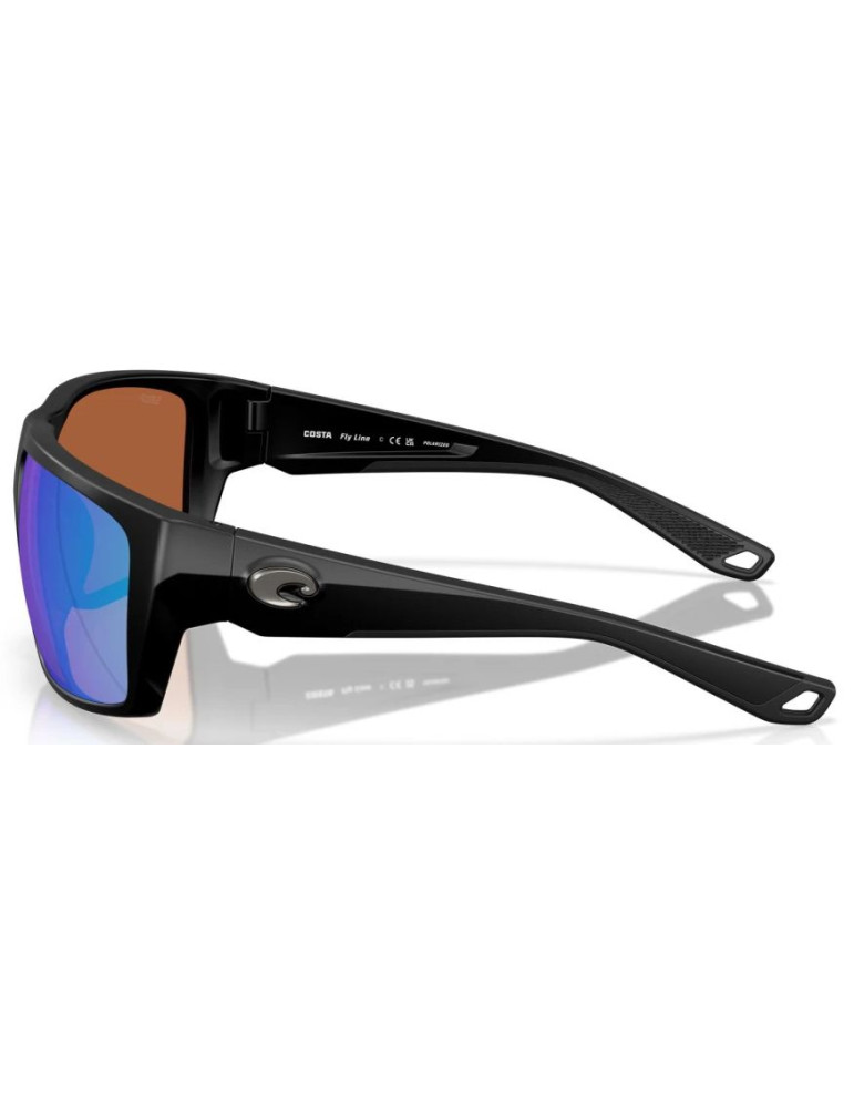 Lunettes COSTA Fly Line Matte Black 580G Green Mirror
